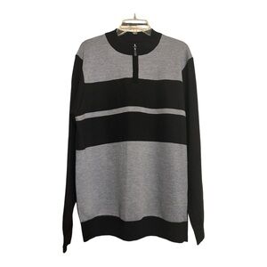 CAMBRIDGE Classics Men’s Black/Grey Knit Pullover Sweater Estd. 1983 Sz-XL